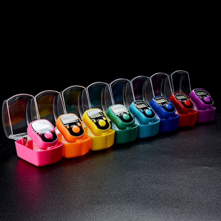High Quality Ring Counter With LED Light, Electronic Finger Ring Counter, Random Color Delivery, 1 PCS