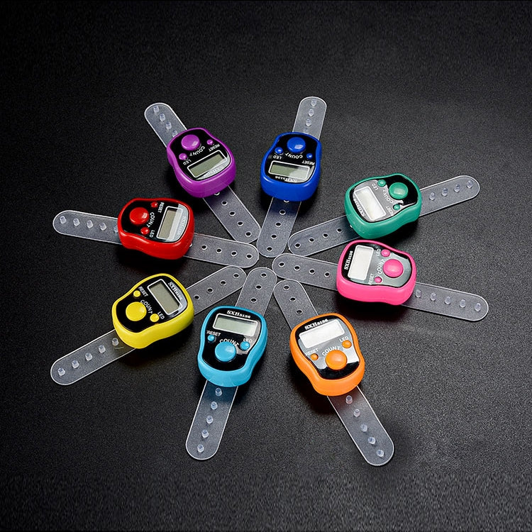 High Quality Ring Counter With LED Light, Electronic Finger Ring Counter, Random Color Delivery, 1 PCS