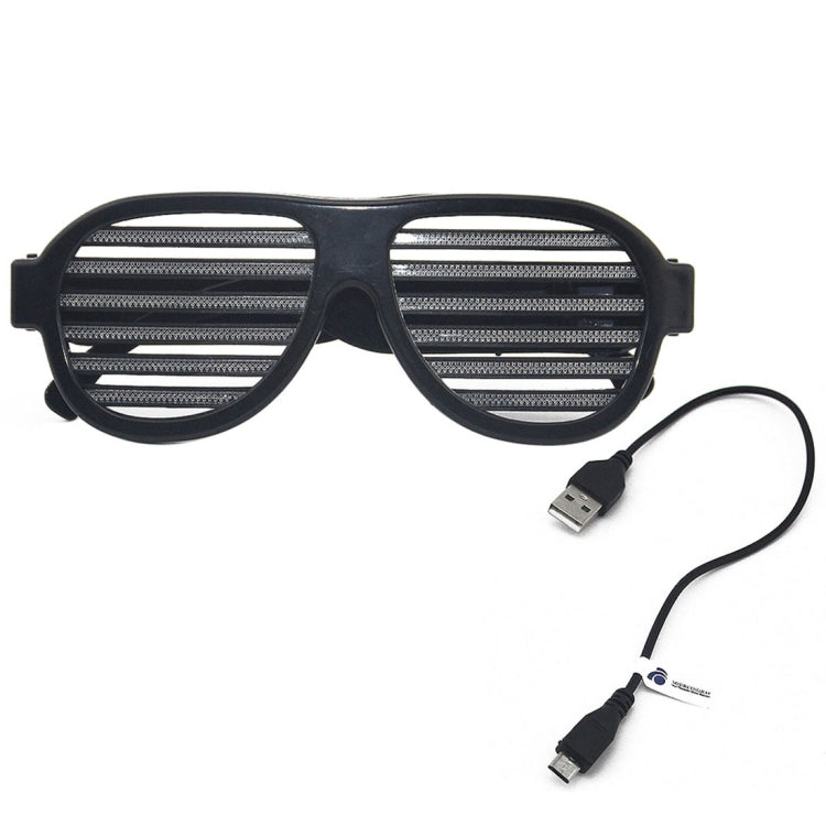 LED-CM03 LED Musical Shades Sound & Music Active LED Party Glasses with USB Charger, LED Party Glasses