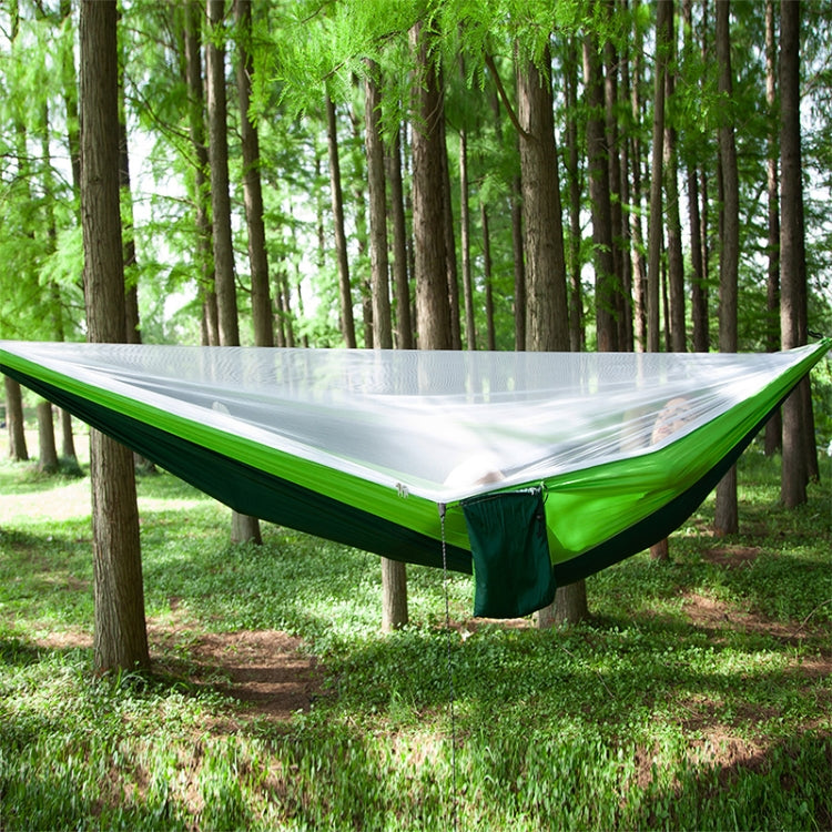 Portable Outdoor Parachute Hammock with Mosquito Nets, Green, Blue, Army Green, Black, Dark Blue + Baby Blue, Pink Blue