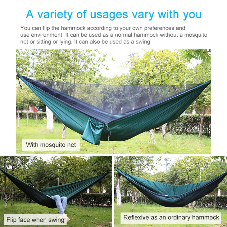 Portable Outdoor Parachute Hammock with Mosquito Nets, Green, Blue, Army Green, Black, Dark Blue + Baby Blue, Pink Blue