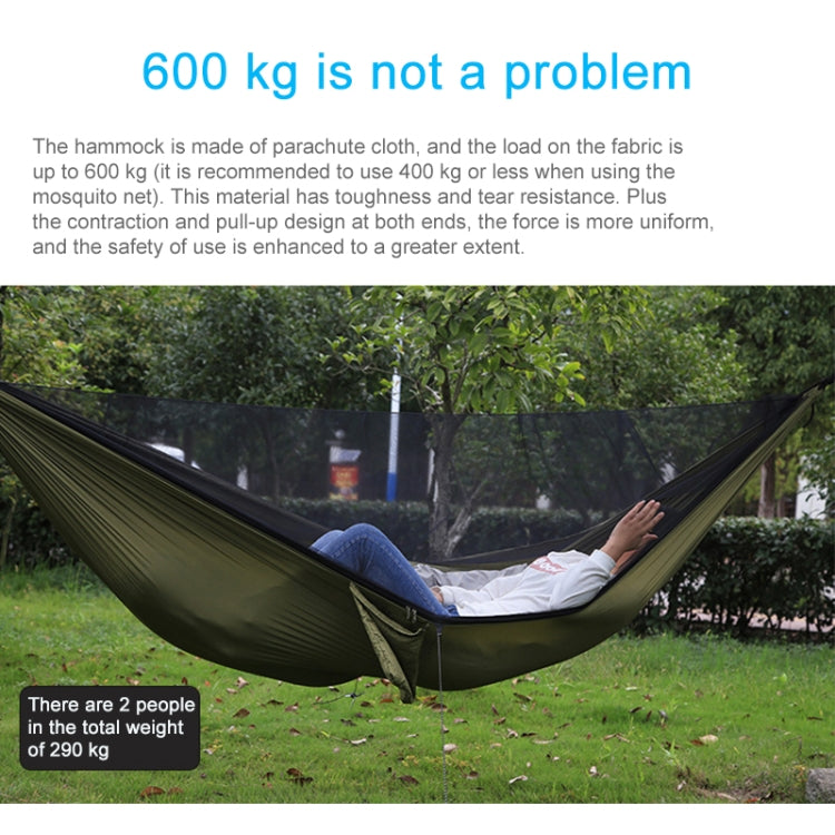 Portable Outdoor Parachute Hammock with Mosquito Nets, Green, Blue, Army Green, Black, Dark Blue + Baby Blue, Pink Blue