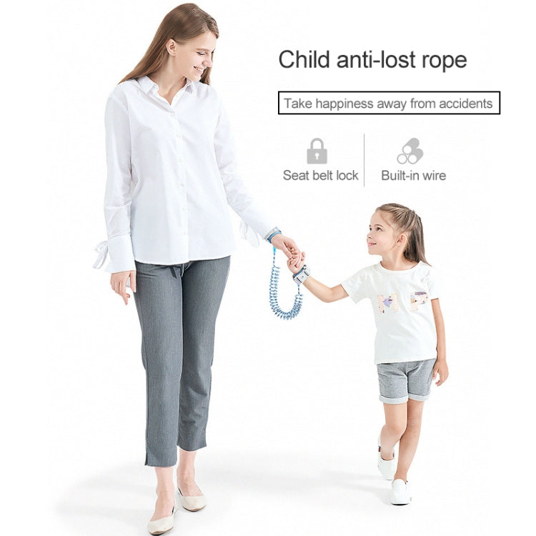 Happywalk Kids Safety Anti Lost Wrist Link Traction Rope with Induction Lock, Length: 2m, 2m Red, 2m Blue, 2m Pink, 2m Green