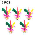 5 PCS Colourful Feather Kick Shuttlecock Foot Exercise Toy, Random Color Delivery