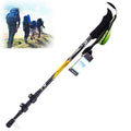 KODENOR Outdoor Mountaineering Portable Foldable Carbon Fibre Straight Handle Alpenstocks Trekking Poles, Length : 63-135CM, Length : 63-135CM (Black Yellow), Length : 63-135CM (Black+green), Length : 63-135CM (Black Blue)
