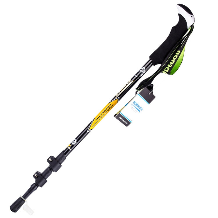 KODENOR Outdoor Mountaineering Portable Foldable Carbon Fibre Straight Handle Alpenstocks Trekking Poles, Length : 63-135CM, Length : 63-135CM (Black Yellow), Length : 63-135CM (Black+green), Length : 63-135CM (Black Blue)