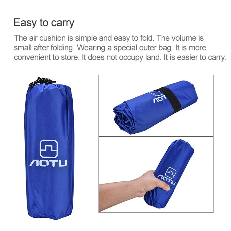 Aotu AT6241 Outdoor Camping Inflatable Cushion TPU Air Mattress, Size: 190x57x5.5cm, Size: 190x57x5.5cm (Green), Size: 190x57x5.5cm (Blue)