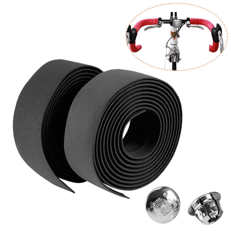 1 Pair Cycling Road Bike Sports Bicycle Cork Handlebar Tape Wrap + 2 Bar Plug, 2m White, 2m Yellow, 2m Black, 2m Pink, 2m Green, 2m Grey, 2m Blue, 2m Red, 2m Baby Blue