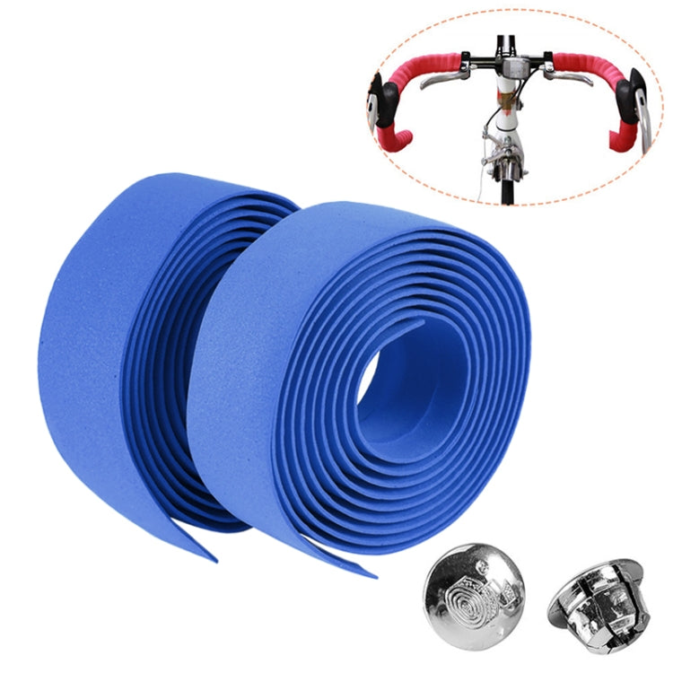 1 Pair Cycling Road Bike Sports Bicycle Cork Handlebar Tape Wrap + 2 Bar Plug, 2m White, 2m Yellow, 2m Black, 2m Pink, 2m Green, 2m Grey, 2m Blue, 2m Red, 2m Baby Blue