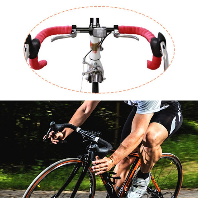 1 Pair Cycling Road Bike Sports Bicycle Cork Handlebar Tape Wrap + 2 Bar Plug, 2m White, 2m Yellow, 2m Black, 2m Pink, 2m Green, 2m Grey, 2m Blue, 2m Red, 2m Baby Blue