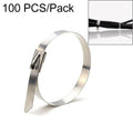 100 PCS 4.6x150mm Stainless Steel Metal Cable Ties Tie Zip Wrap Exhaust Heat Straps Induction Pipe, 4.6x150mm