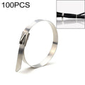 100 PCS 4.6x500mm Stainless Steel Metal Cable Ties Tie Zip Wrap Exhaust Heat Straps Induction Pipe, 4.6x500mm