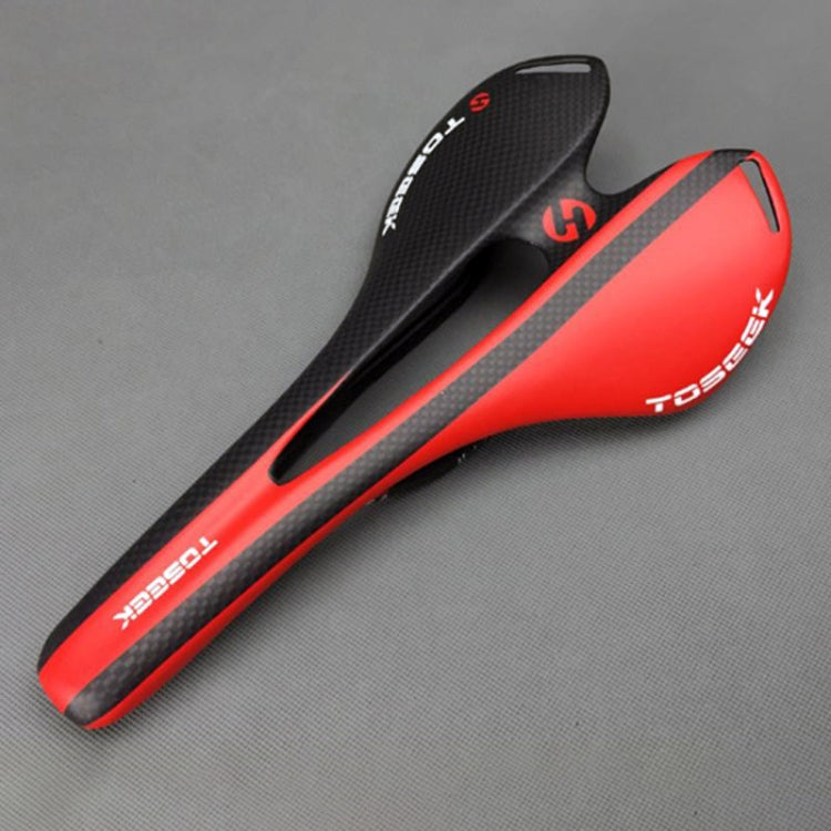 TOSEEK Road Bike Carbon Fiber Seat Bicycle Hollow Seat Saddle, 3K Texture + Extinction, Extinction(Green), Extinction(Grey), Extinction(Blue), Extinction(Red), Extinction(White), Extinction(Yellow), Extinction(Black), Extinction(Orange)