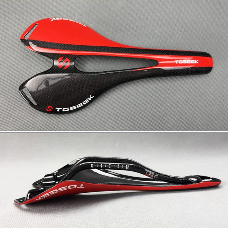 TOSEEK Road Bike Carbon Fiber Seat Bicycle Hollow Seat Saddle, 3K Texture + Extinction, Extinction(Green), Extinction(Grey), Extinction(Blue), Extinction(Red), Extinction(White), Extinction(Yellow), Extinction(Black), Extinction(Orange)