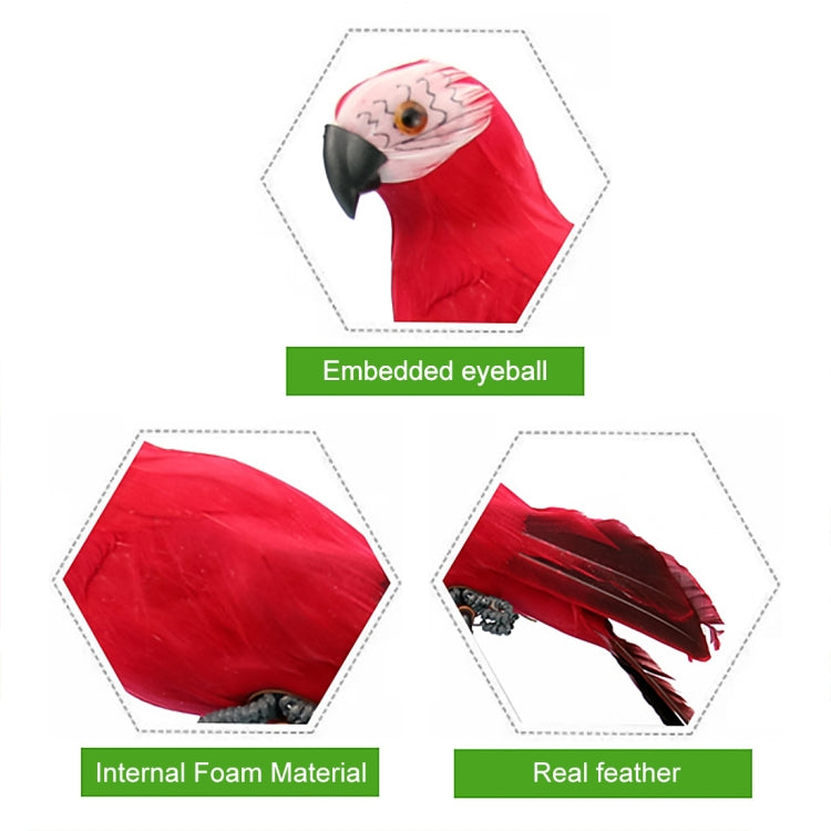 35cm Simulation Parrot Simulation Macaw Horticultural Decoration, 35cm (Red), 35cm (Rose Red), 35cm (White), 35cm (Yellow), 35cm (Green), 35cm (Blue)