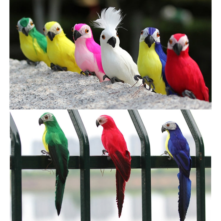 35cm Simulation Parrot Simulation Macaw Horticultural Decoration, 35cm (Red), 35cm (Rose Red), 35cm (White), 35cm (Yellow), 35cm (Green), 35cm (Blue)