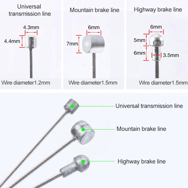 7 in 1 Universal PVC Bicycle Variable Speed Cable Tube Set, Universal