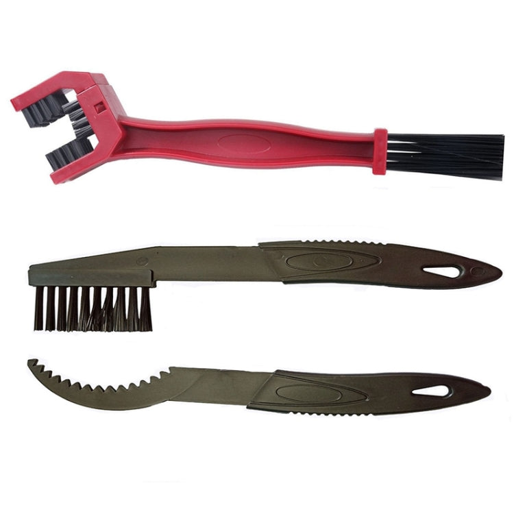 2 Set Bicycle Chain Cleaning Brush Flywheel Cleaning Tools Crankset Brush Cleaning Chain Wheel Set Brush, 2 Set (Red), 2 Set (Blue)