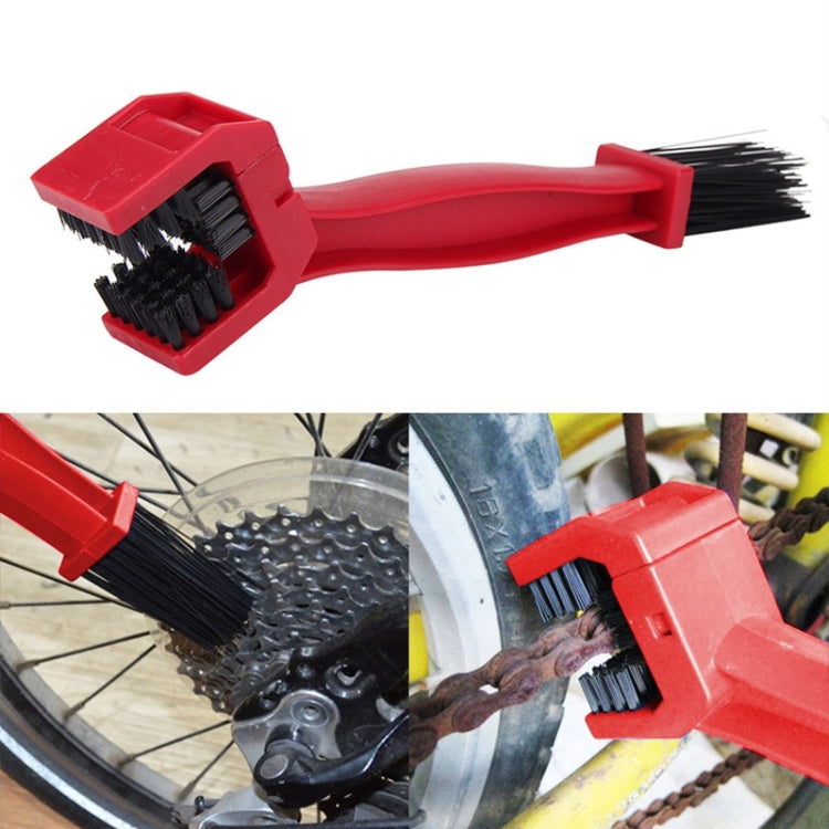 2 Set Bicycle Chain Cleaning Brush Flywheel Cleaning Tools Crankset Brush Cleaning Chain Wheel Set Brush, 2 Set (Red), 2 Set (Blue)