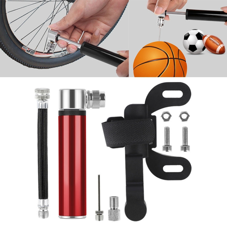 Manual Mini Portable Bicycle Aluminum Alloy Pump, Inflator Red, Inflator Silver, Inflator Black