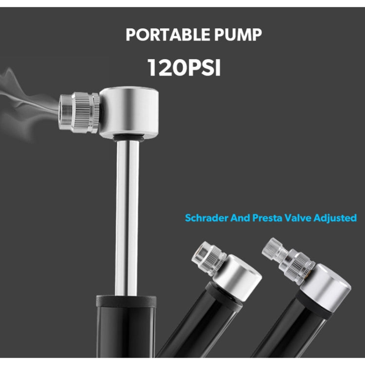Manual Mini Portable Bicycle Aluminum Alloy Pump, Inflator Red, Inflator Silver, Inflator Black