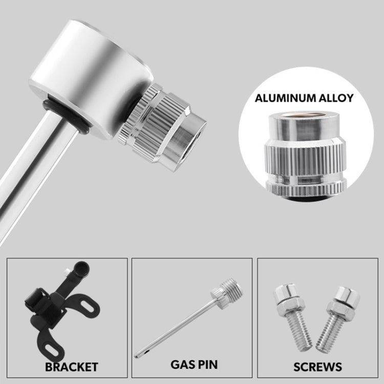 Manual Mini Portable Bicycle Aluminum Alloy Pump, Inflator Red, Inflator Silver, Inflator Black