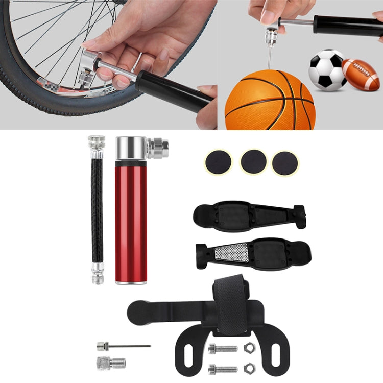 Manual Mini Portable Bicycle Aluminum Alloy Pump + Plastic glue-free tire patch + Tire lever, Inflator + Plastic glue-free tire patch + Tire lever Red, Inflator + Plastic glue-free tire patch + Tire lever  Silver                                        ...