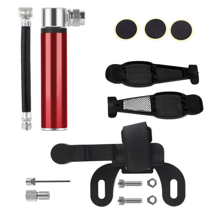 Manual Mini Portable Bicycle Aluminum Alloy Pump + Plastic glue-free tire patch + Tire lever, Inflator + Plastic glue-free tire patch + Tire lever Red, Inflator + Plastic glue-free tire patch + Tire lever  Silver                                        ...