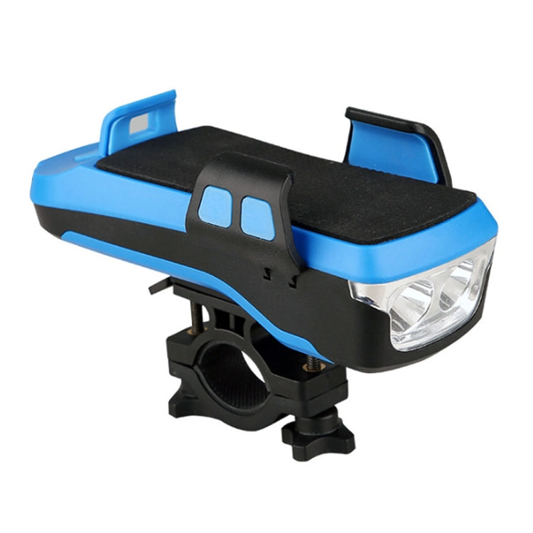 USB Charging Bicycle Light Front Handlebar Led Light , with Holder & Electric Horn, 2400mAh Battery