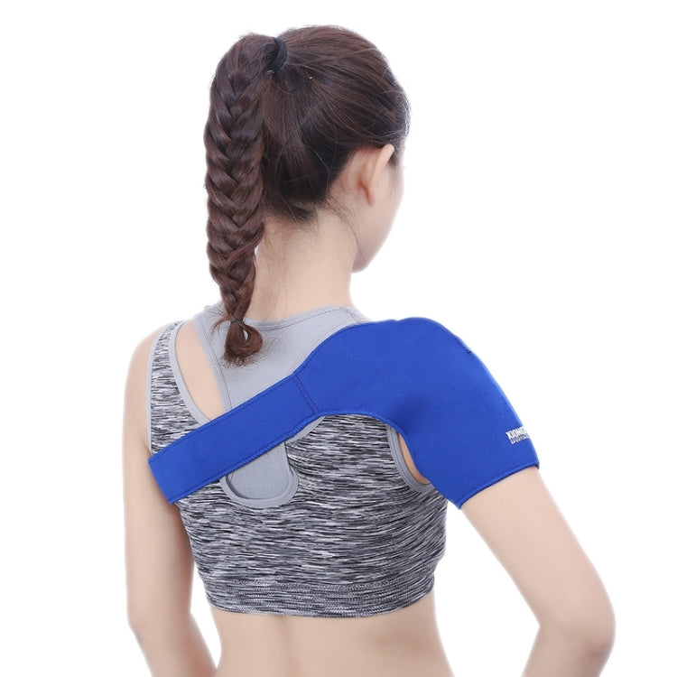 Elastic Sports Single Shoulder Support Guard, Size: 23 x 47cm, shoulder pad Black, shoulder pad Blue