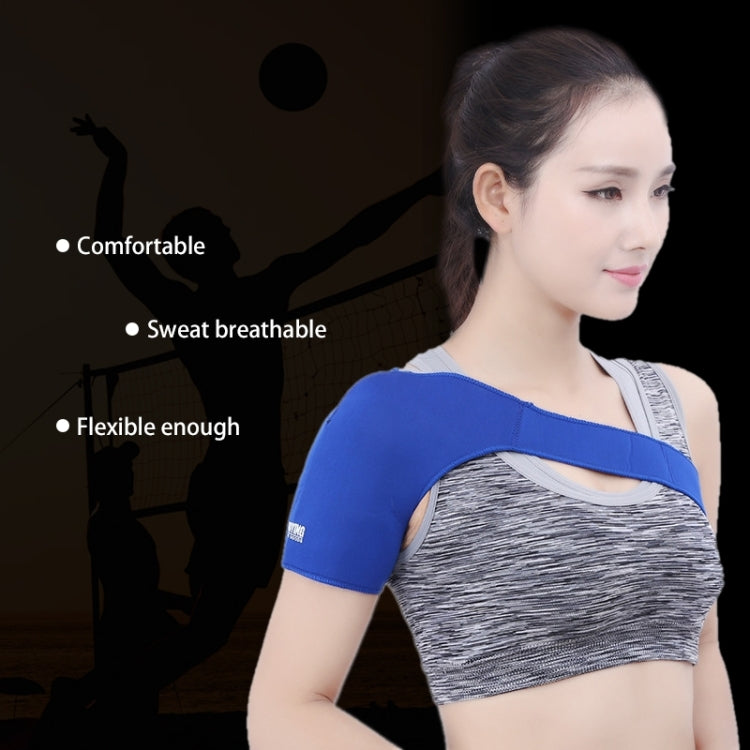 Elastic Sports Single Shoulder Support Guard, Size: 23 x 47cm, shoulder pad Black, shoulder pad Blue