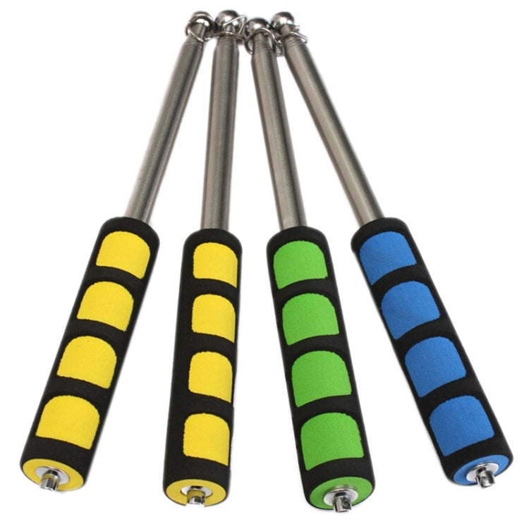 1.4M 7 Knots Telescopic Stainless Steel Rubber Sleeve Teaching Stick Guide Signal Flag, Random Color Delivery, 1.4M 7 Knots