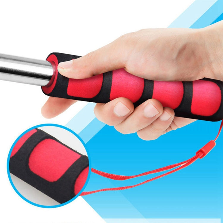1.4M 7 Knots Telescopic Stainless Steel Rubber Sleeve Teaching Stick Guide Signal Flag, Random Color Delivery, 1.4M 7 Knots
