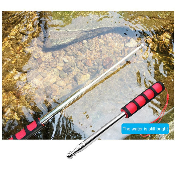 1.4M 7 Knots Telescopic Stainless Steel Rubber Sleeve Teaching Stick Guide Signal Flag, Random Color Delivery, 1.4M 7 Knots