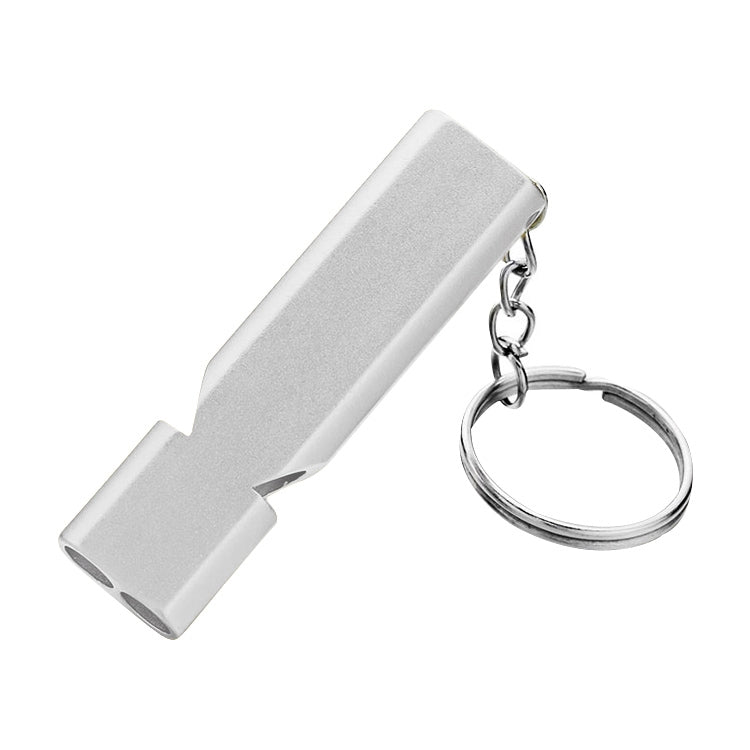 MNL-006 Aluminum Alloy Double Tube High Frequency Whistle Children Outdoor Survival Whistle with Key Ring, 10 PCS Silver, 10 PCS Black, 10 PCS Gold, 10 PCS Rose Gold