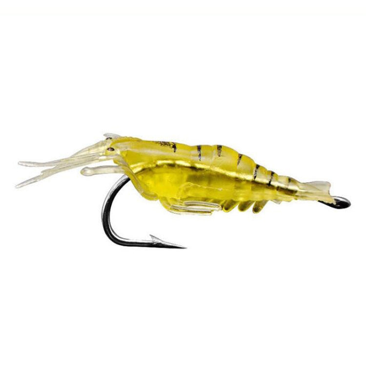 10 PCS 4cm Fishing Soft Artificial Shrimp Bait Lures Popper Poper Baits with Hook, Artificial Shrimp with Hook, Luminous Shrimp with Hook, Pink Shrimp with Hook, Green Shrimp with Hook, Transparent Shrimp with Hook