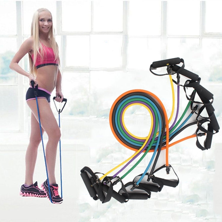 Fitness Exercise Resistance Bands Stretch Elastic Rope Workout Yoga Rally Muscle Training Exercise Rope, Size:5*8*1200mm, Random Color Delivery, Size:5*8*1200mm