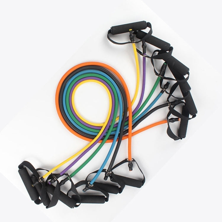 Fitness Exercise Resistance Bands Stretch Elastic Rope Workout Yoga Rally Muscle Training Exercise Rope, Size:5*11*1200mm, Random Color Delivery, Size:5*11*1200mm