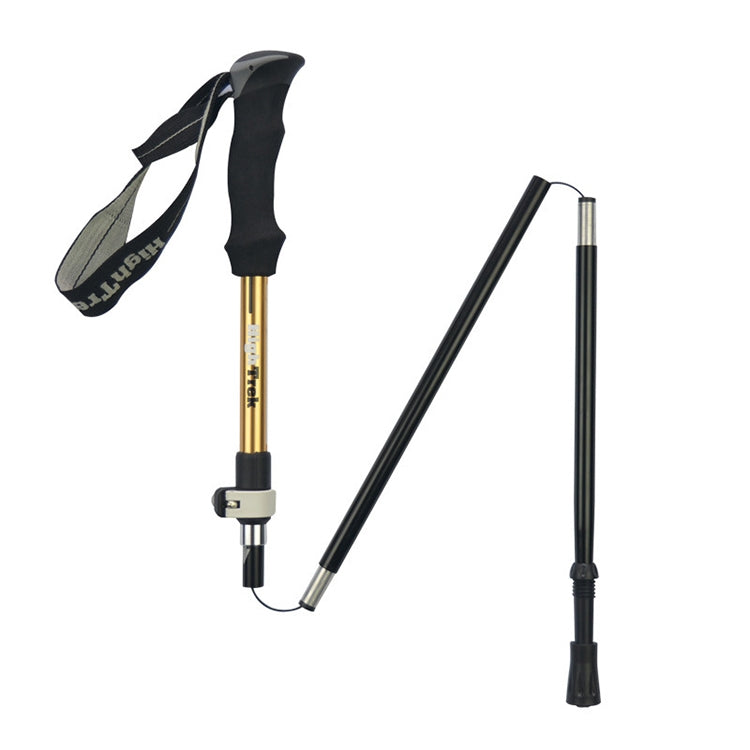 Outdoor Mountaineering Portable Foldable Ultra light Aluminium Alloy Alpenstocks Trekking Poles, Length : 35-125CM, Length : 35-125CM (Gold), Length : 35-125CM (Blue), Length : 35-125CM (Red)