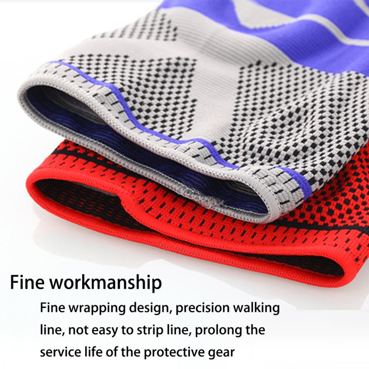 Outdoor Fitness Mountaineering Knit Protection Silicone Anti - collision Spring Support Sports Knee Protector, Size: L, Size: L