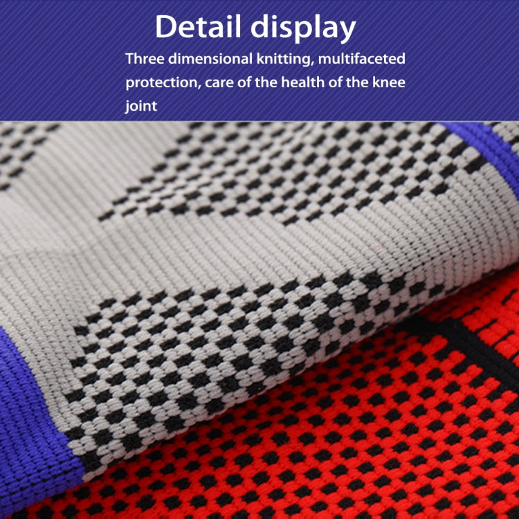 Outdoor Fitness Mountaineering Knit Protection Silicone Anti - collision Spring Support Sports Knee Protector, Size: L, Size: L