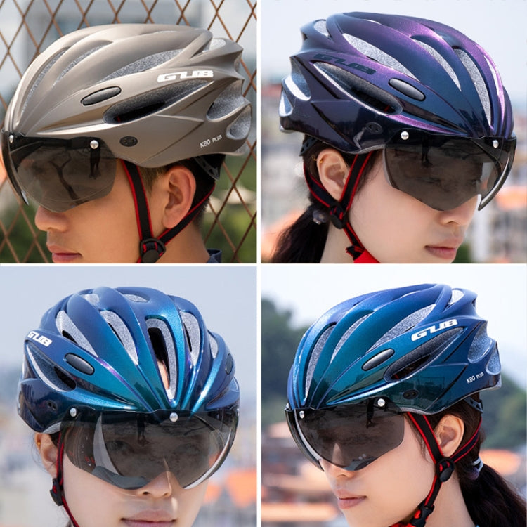 GUB K80 Plus Bike Helmet With Visor And Goggles, GUB K80 Plus(Titanium Color), GUB K80 Plus(White), GUB K80 Plus(Fluorescent Green), GUB K80 Plus(Black), GUB K80 Plus(Orange), GUB K80 Plus(Gradient Blue), GUB K80 Plus(Gradient Purple), GUB K80 Plus(Red)
