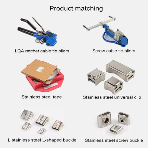 100 PCS 15.88mm 304 Stainless Steel Tie Lock Type Cable Wrapped Bundle Buckle, 15.88mm