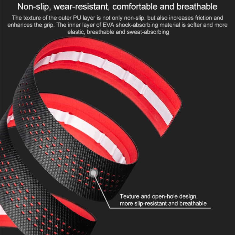 PROMEND GR-082 1 Pair Two-color Antiskid Bicycle Grips Tape, 215x3cm Black White, 215x3cm Black, 215x3cm Black+Green, 215x3cm Black Blue
