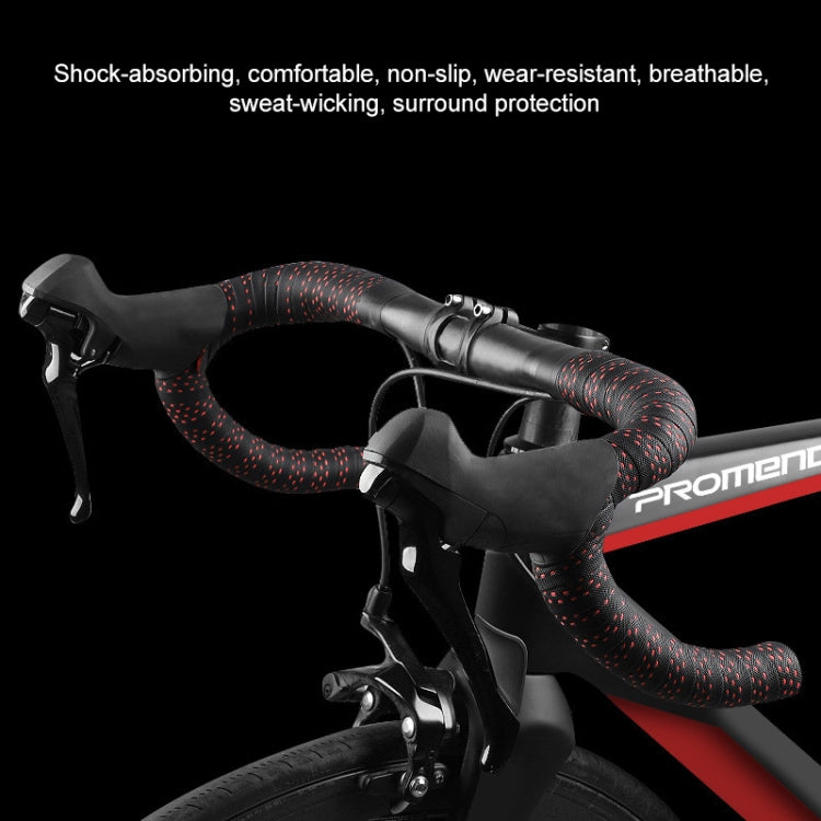 PROMEND GR-082 1 Pair Two-color Antiskid Bicycle Grips Tape, 215x3cm Black White, 215x3cm Black, 215x3cm Black+Green, 215x3cm Black Blue