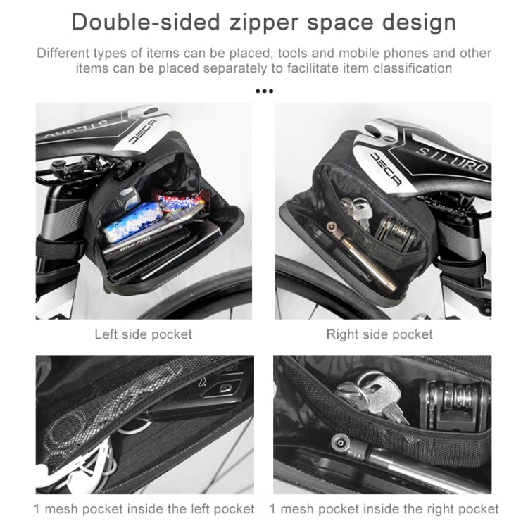 WILD MAN ES7 1.2L Rainproof Bicycle Bag Frame Front Top Tube Cycling Bag, ES7 (Black)