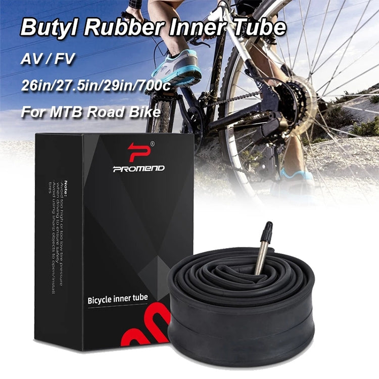 PROMEND 26 x 2.125 AV48 Mountain Bike Butyl Pneumatic Inner Tube, 26 x 2.125 AV48