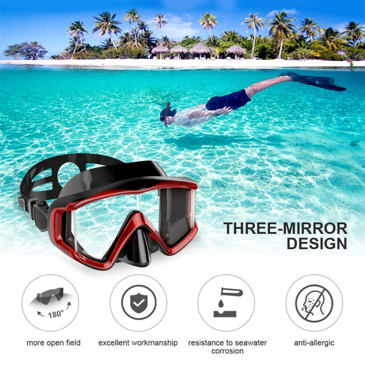 DM600 Silica Gel Diving Mask Swimming Goggles Diving Equipment for Adults, DM600 (Red + Black), DM600 (White), DM600 (Black), DM600 (Black Blue)