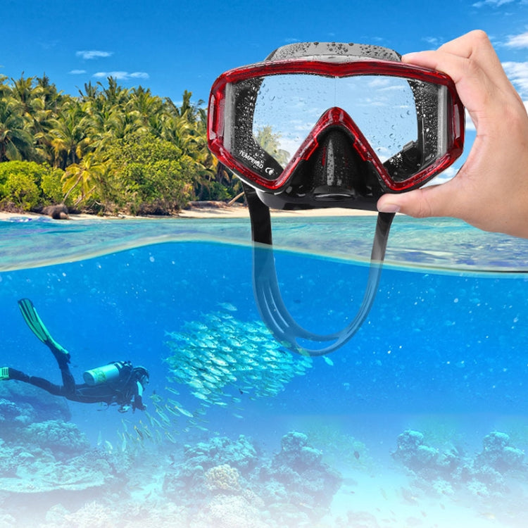 DM600 Silica Gel Diving Mask Swimming Goggles Diving Equipment for Adults, DM600 (Red + Black), DM600 (White), DM600 (Black), DM600 (Black Blue)