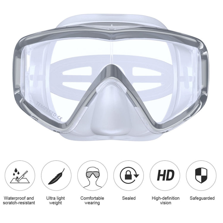 DM600 Silica Gel Diving Mask Swimming Goggles Diving Equipment for Adults, DM600 (White), DM600 (Black), DM600 (Black Blue), DM600 (Red + Black)